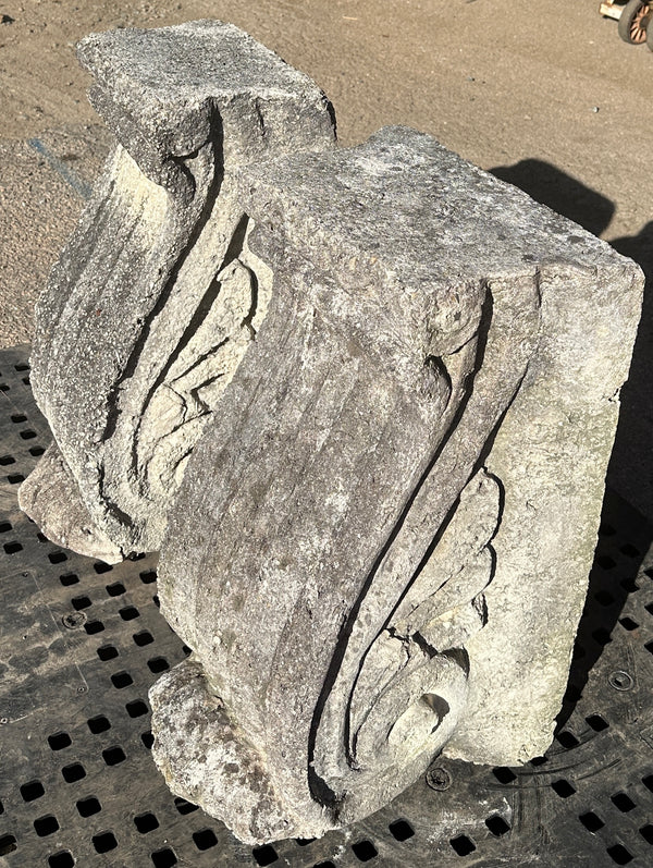 1930's Cast Concrete Sugarcoated Corbel Pair GA20472