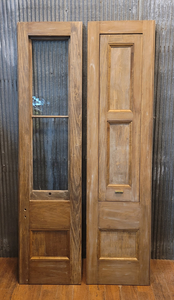 Custom Built 1800s Style Glass & Wood Retail Doors w/ Removeable Panels GS00846
