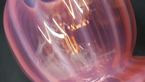 Hanging Victorian Lantern Glass Globe Opalescent Cranberry 7 3/4" x 8" GS00739