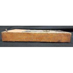 Late 1700's Wood Iron & Brass Partial Rim Lock 9" x 4 3/4" GA247