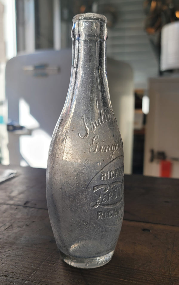 Rare Indian Rock Ginger Ale Pepsi: Cola Bottle Richmond VA 7 5/8" T GS00801