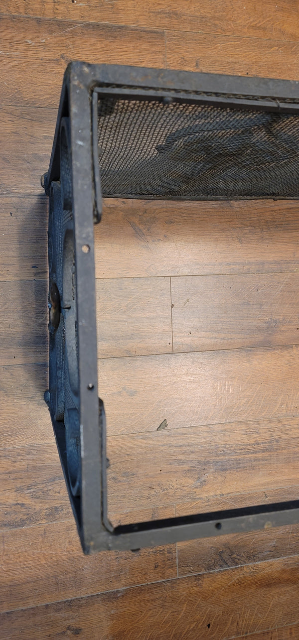 Vintage Ornate Wrought Iron Fireplace Fender 64" L x 16 1/2" T x 14" D GS00820