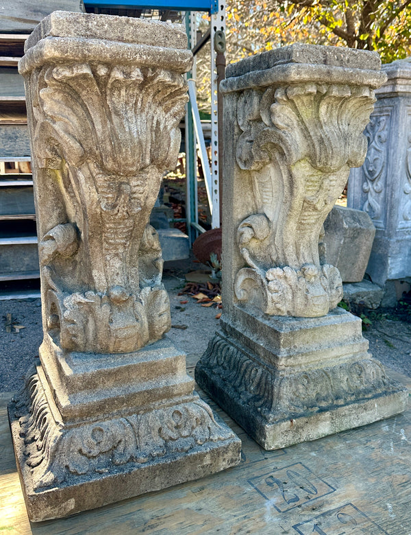 Ornate Concrete Garden Pedestals - 7 Available GA20471