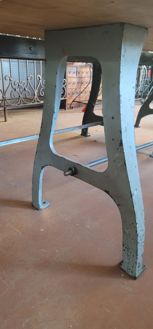 Custom Butcher Block Table Top w/ Industrial Cast Iron Legs 72" x 30" GS00837