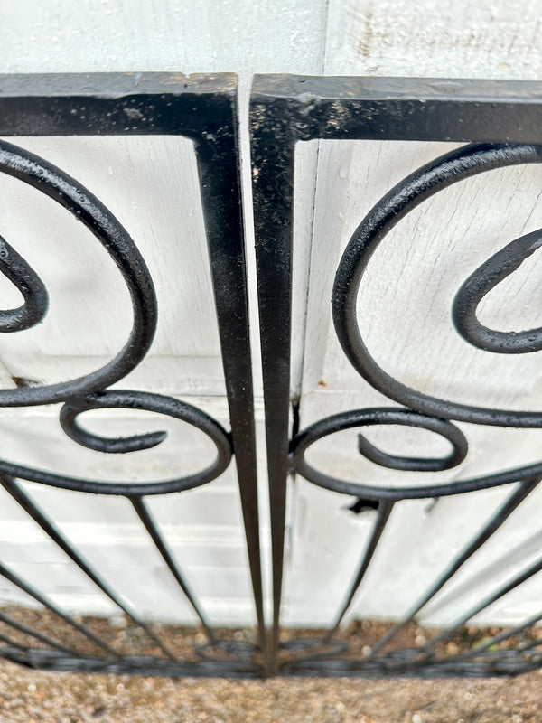 Hand-Wrought Garden Gate Pair w/ Intricate Scrollwork GA20403