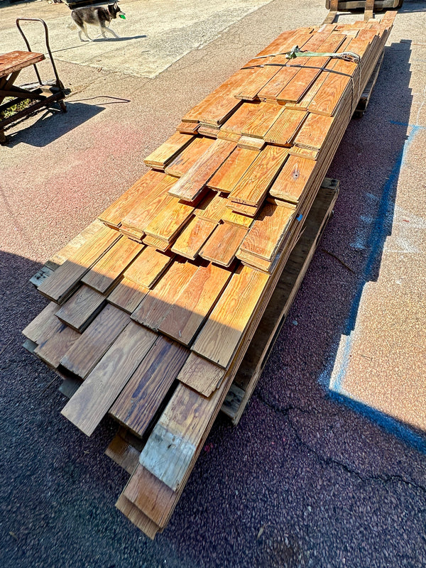 Early 1800s 5/4" Thick Heart Pine Flooring GA20396