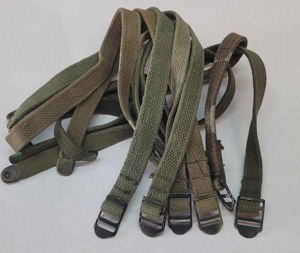 Set of 10 WWII M1941 Bed Roll Equipment Straps GS00673