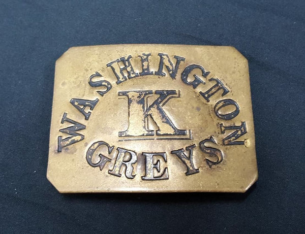 Reproduction Confederate CW Washington K Greys Brass Belt Buckle GS00809