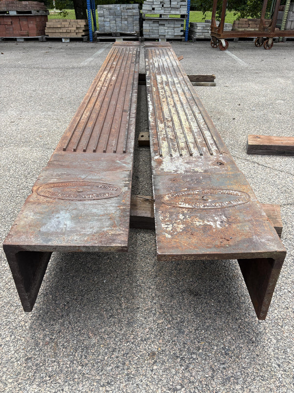 Early 1900's Cast Iron Commercial Building Facade Corner Brackets From Richmond, VA GA20320