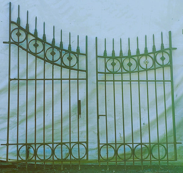 Cascading Arch Top Wrought Iron Gates 88 1/2" Wide by 88" Tall GA9613