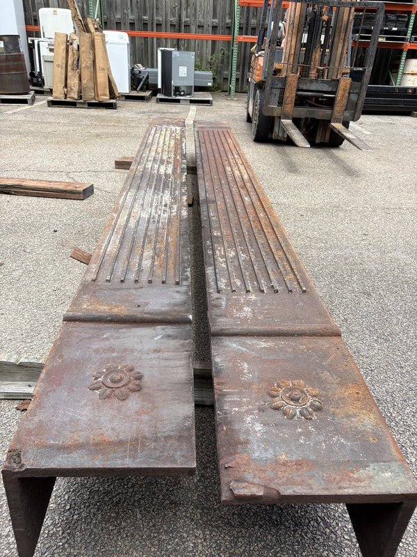 Early 1900's Cast Iron Commercial Building Facade Corner Brackets From Richmond, VA GA20320