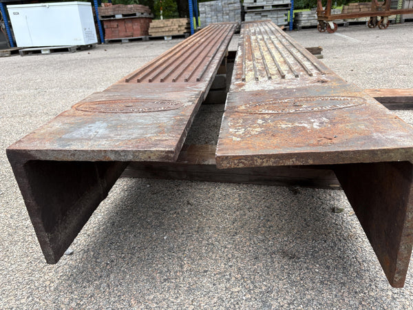 Early 1900's Cast Iron Commercial Building Facade Corner Brackets From Richmond, VA GA20320