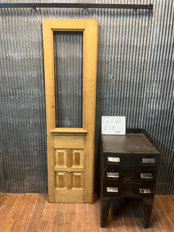 Half Glass Single Door with 4 Raised Panels 21" by 81" GA10100