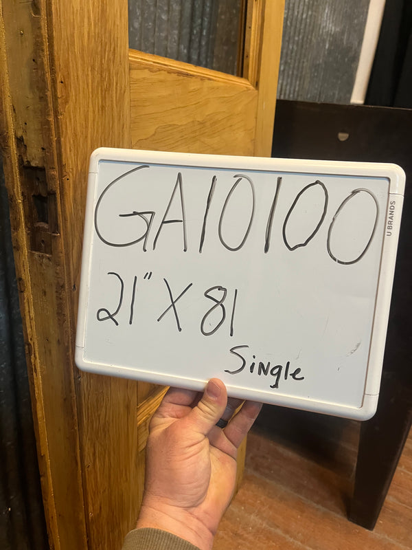 Half Glass Single Door with 4 Raised Panels 21" by 81" GA10100