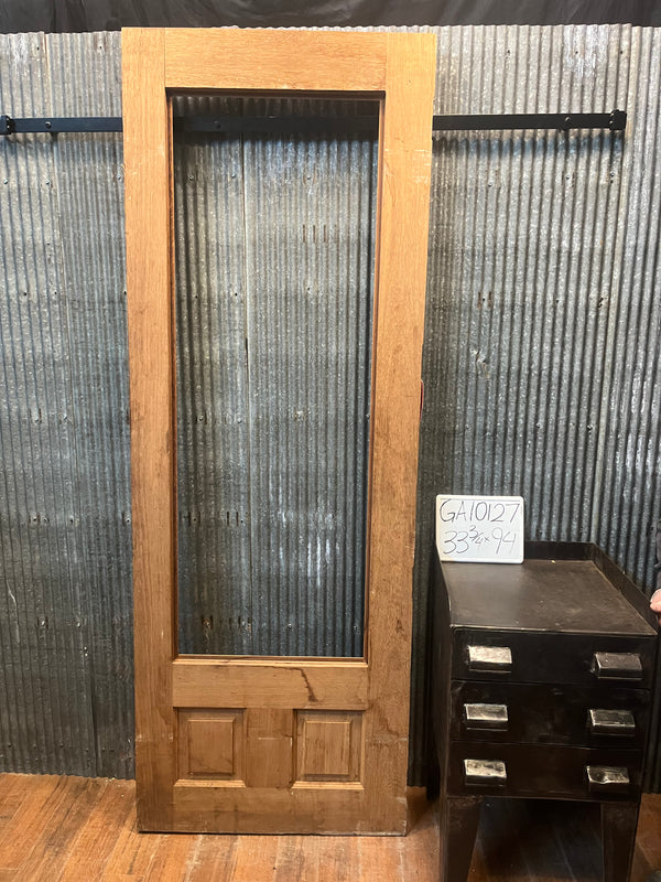 Single Glass Window 2 Panel Door w/ Raised Molding  33 3/4 x 94" GA10127