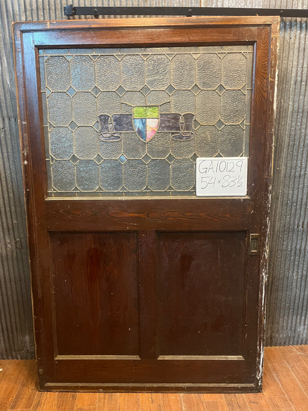Unique Stained Glass Pocket Door 54 x 83 1/2 GA10129