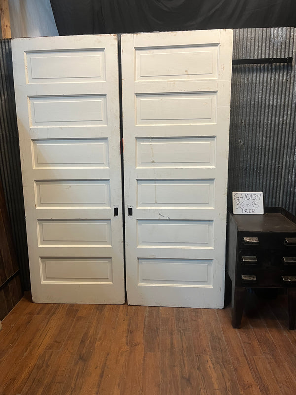 6 Panel French Door Pair 36 x 95 GA10134