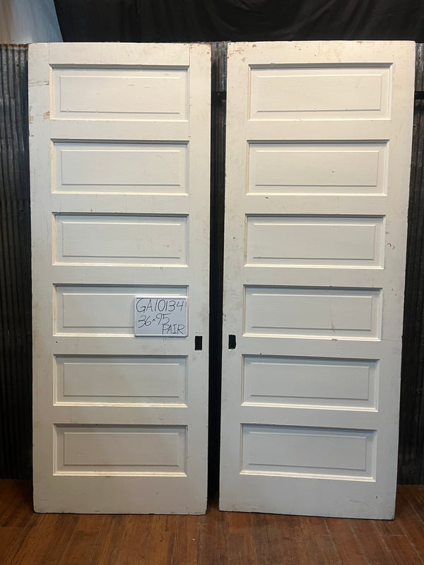 6 Panel French Door Pair 36 x 95 GA10134