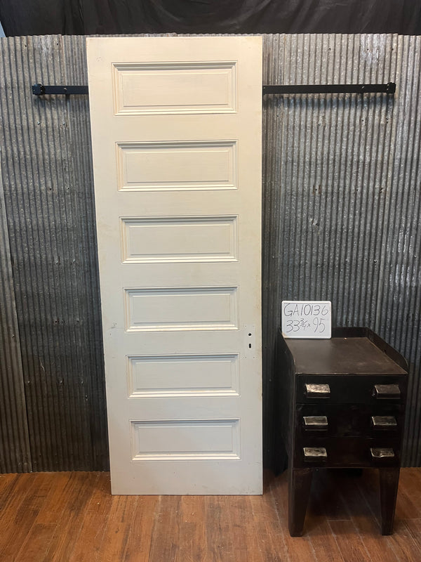 6 Panel Solid Wood Door 33 3/4 x 95 GA10136