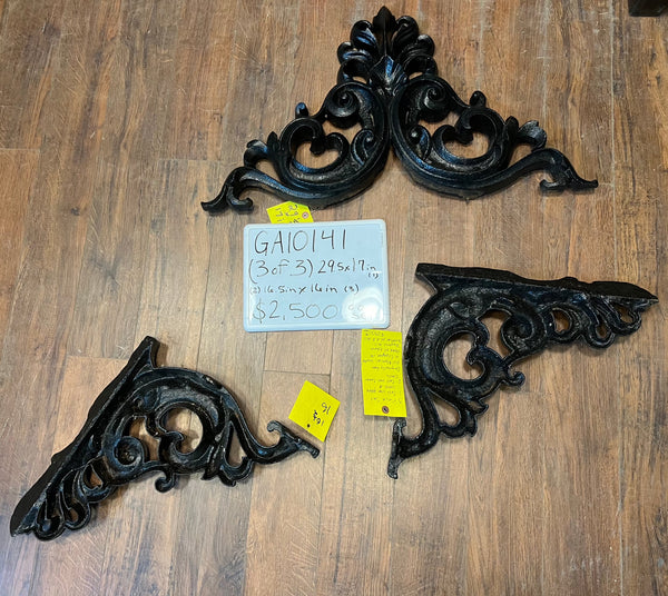 Historic 3 Piece Iron Gable Corner Roof Crest GA10141