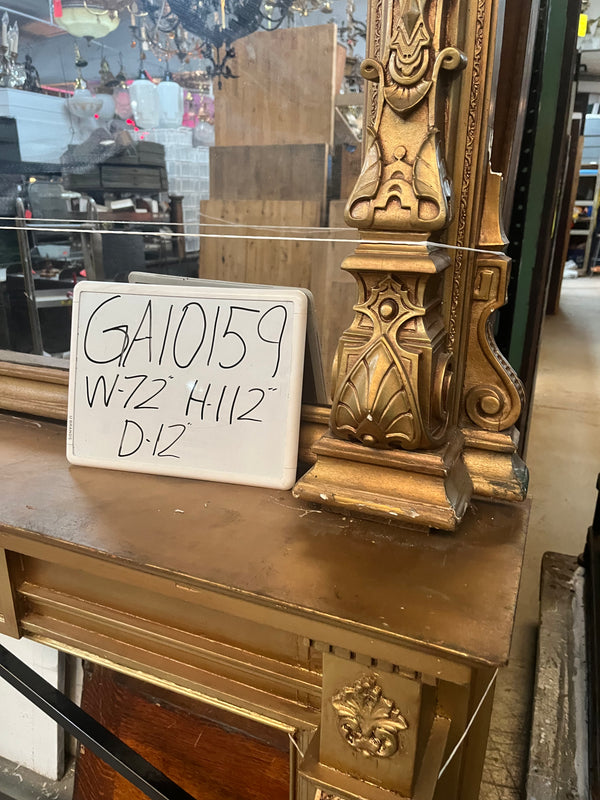 Monumental Gilded Fireplace Mantel & Mirror GA10159