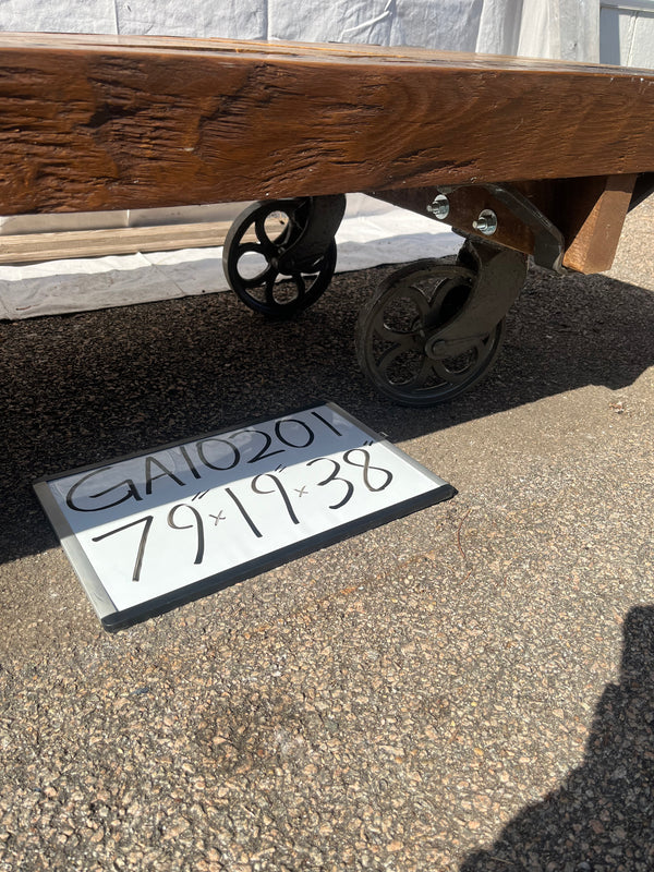 Early 1900s Lineberry Cart (coffee table/ railroad cart) GA10201