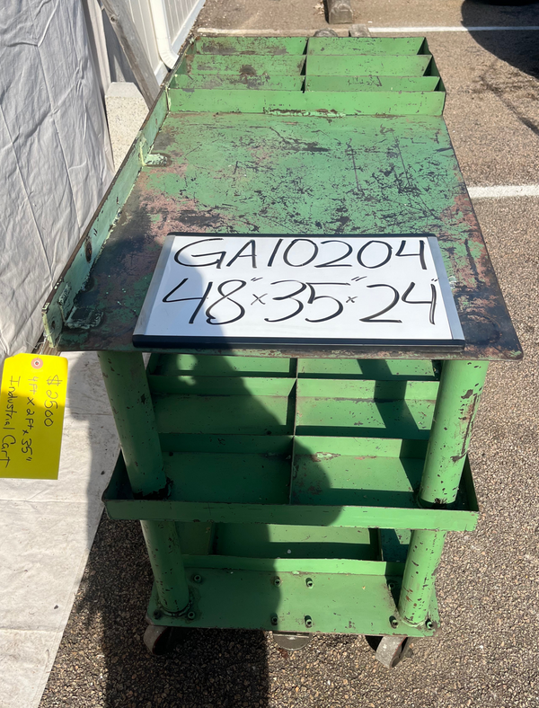 Large  3 Level Industrial Factory Compartment Bin Cart on Wheels GA10204