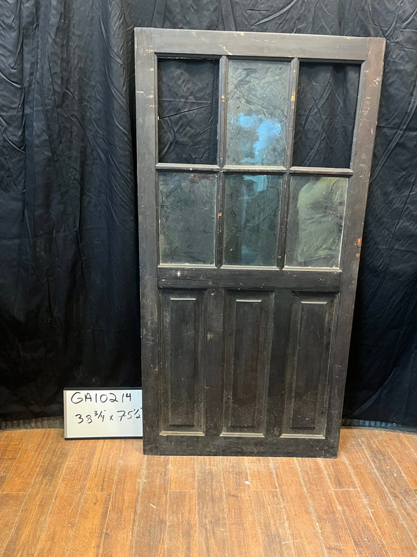 1800's Wavy Glass Panel Door 38 3/4" x 75 1/2" GA10214