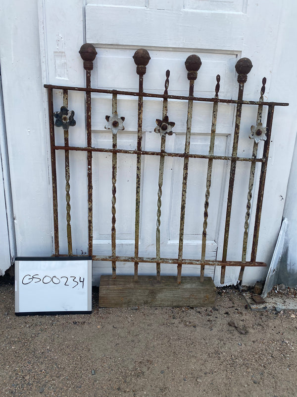 Antique Iron Gate GS20234 - 32 1/2" wide x 37 1/2" tall