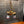 Load image into Gallery viewer, ART DECO BRASS TRIPLE-LIGHT PAN-STYLE HANGING FIXTURE WITH HAND PAINTED SHADES GA10059