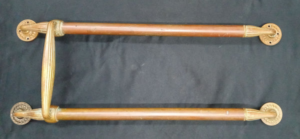 Tiffany Style Bronze Art Deco 26"  Double Door Push Bar GA9481