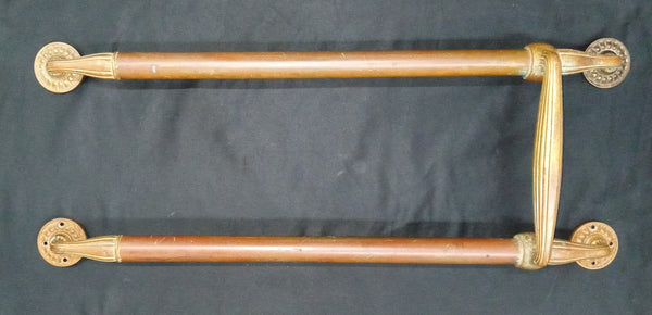 Tiffany Style Bronze Art Deco 26"  Double Door Push Bar GA9481