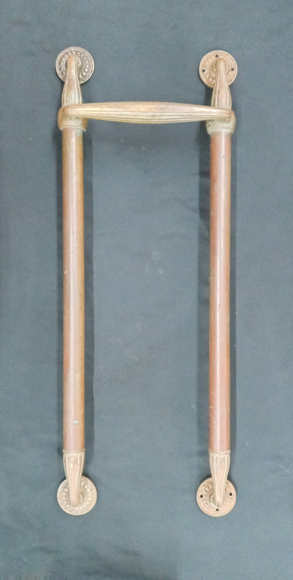 Tiffany Style Bronze Art Deco 26"  Double Door Push Bar GA9481