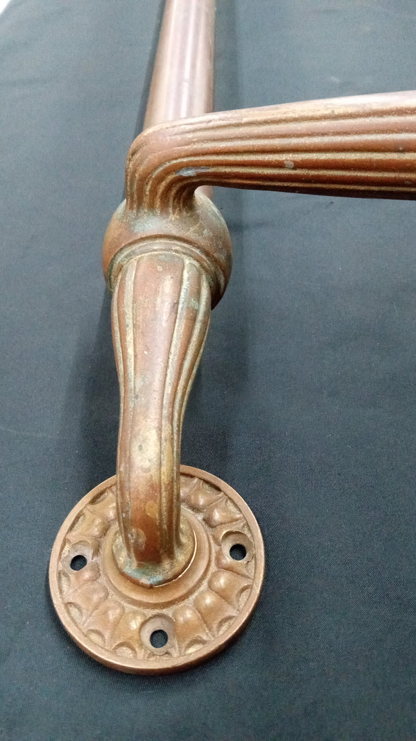 Tiffany Style Bronze Art Deco 26"  Double Door Push Bar GA9481