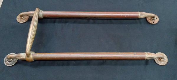 Tiffany Style Bronze Art Deco 26"  Double Door Push Bar GA9481