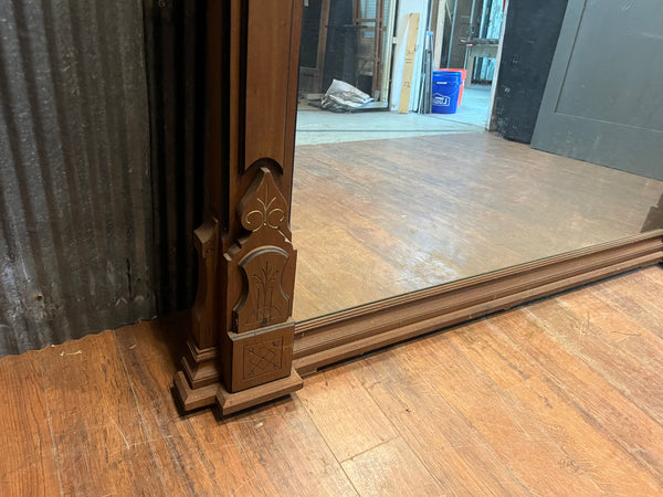 Victorian/Eastlake Mantle Mirror Solid Walnut GA10146