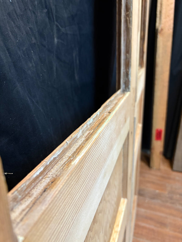 Antique 1/2 Glass Pine Door Pair GS6007