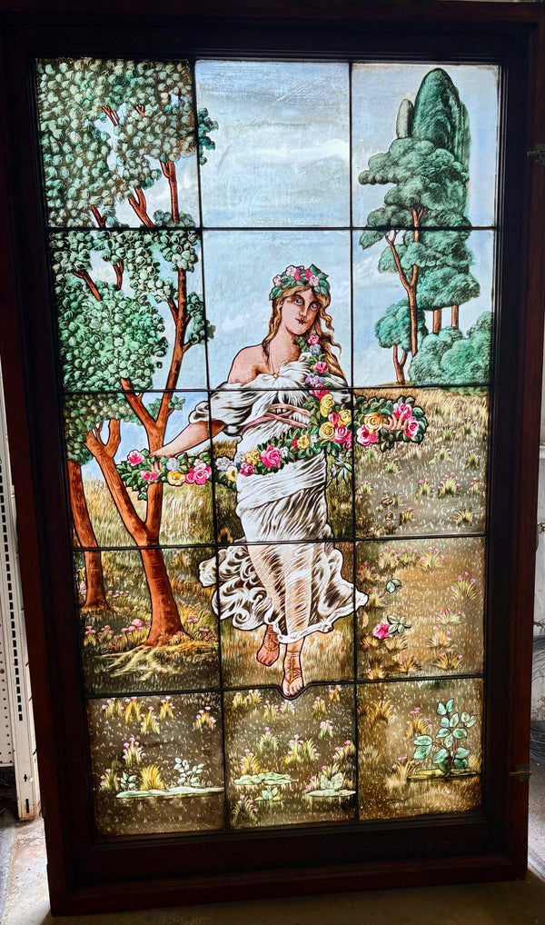 Hand Painted Leaded Framed Pictorial Window GS6024