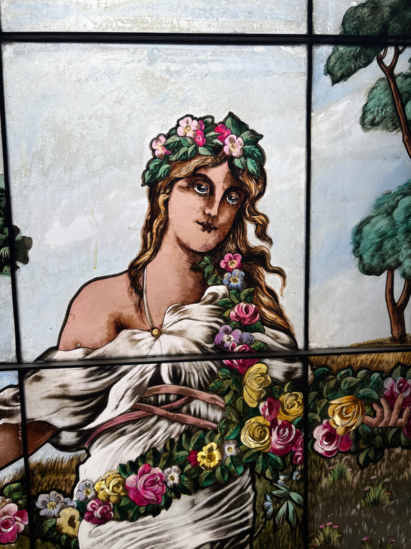 Hand Painted Leaded Framed Pictorial Window GS6024