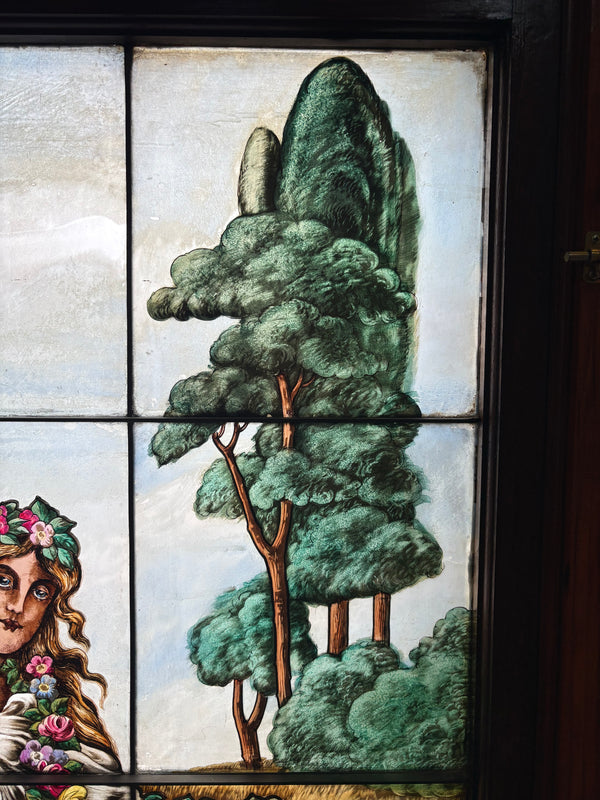 Hand Painted Leaded Framed Pictorial Window GS6024