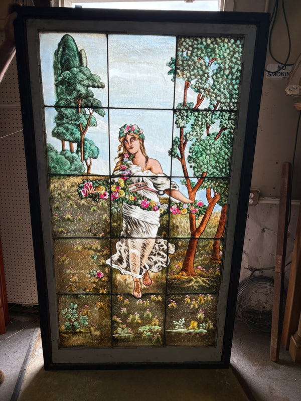 Hand Painted Leaded Framed Pictorial Window GS6024