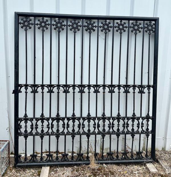 Ornate Painted Iron Driveway Gate Pair GA20154