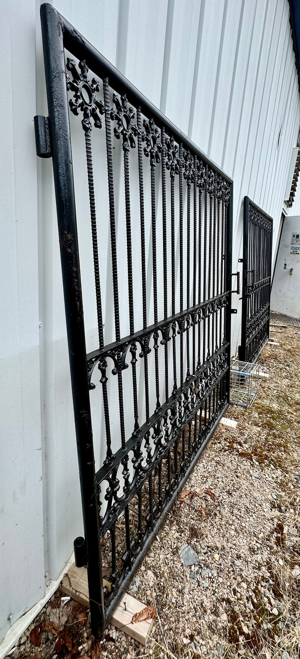 Ornate Painted Iron Driveway Gate Pair GA20154