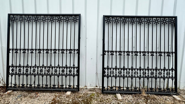 Ornate Painted Iron Driveway Gate Pair GA20154