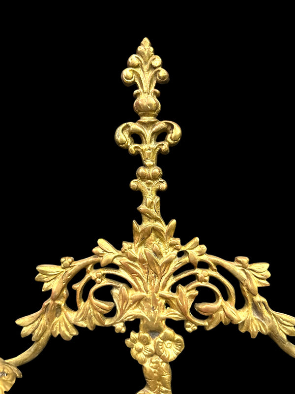 Brass & Crystal Candelabra Sconce Pair GA20023