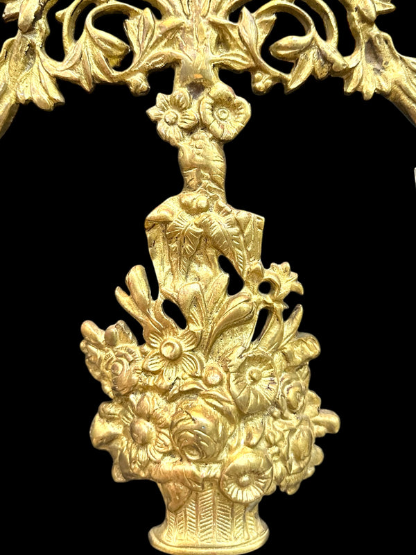 Brass & Crystal Candelabra Sconce Pair GA20023