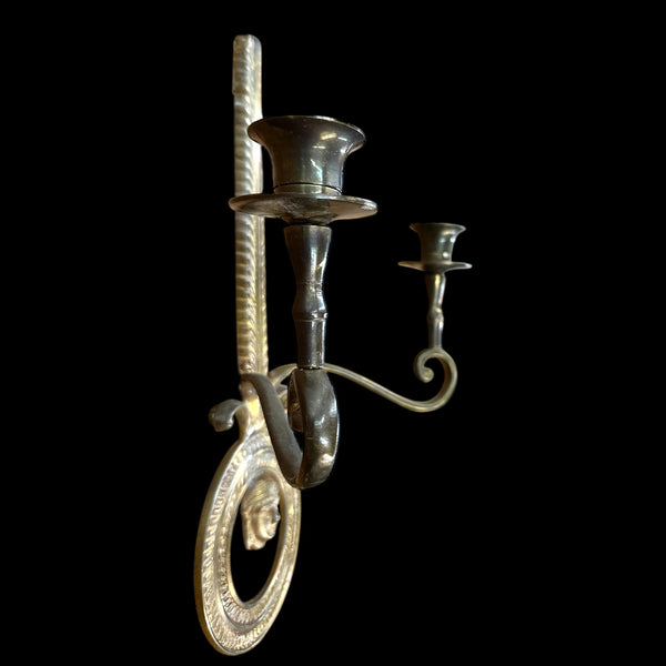 Brass Candle Wall Sconce Pair GA20075