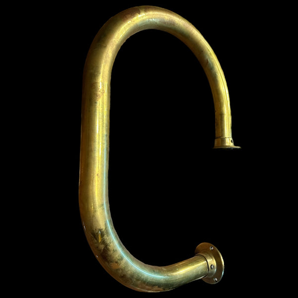 Set of 4 Solid Brass Bar Handrails w/ Flanges GA20118