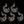 Load image into Gallery viewer, Set of 5 Antique Cast Iron Urn Handles GA20119