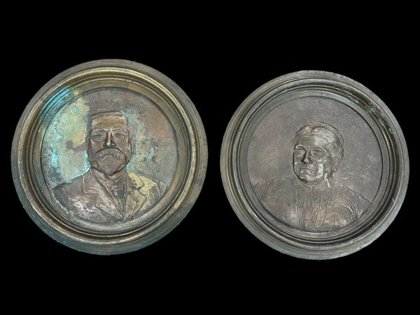 Engraved "Bellagamba y Rossi" Bronze Medallion Pair GA20231